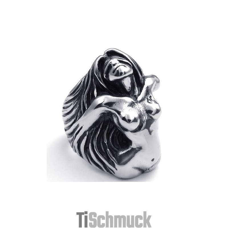 Attraktives Design Zarte Farben Hochwertiger Titanring