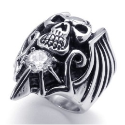 Fein Verarbeiteter Farbbrillanz Große Varianten Titan Ring