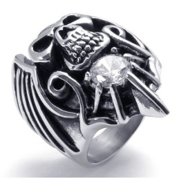 Fein Verarbeiteter Farbbrillanz Große Varianten Titan Ring