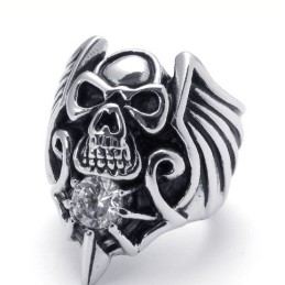 Fein Verarbeiteter Farbbrillanz Große Varianten Titan Ring