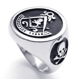 Modische Muster Zarte Farben Hochwertiger Titanring