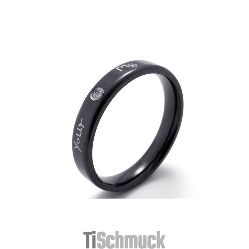 Geschicktes Design Zarte Farben Hochwertiger Titanring