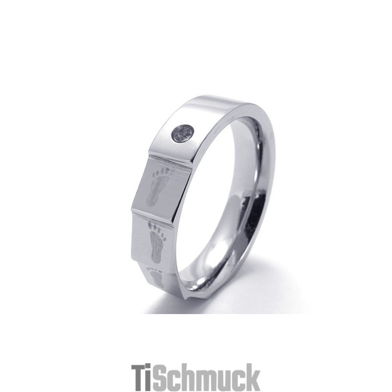 Elegante Form Farbbrillanz Langlebig Im Gebrauch Titanring