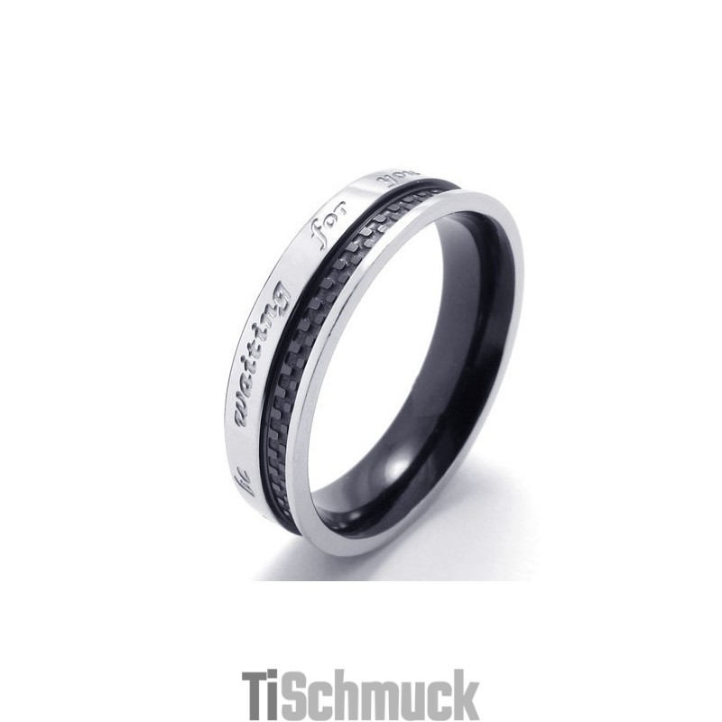 Elegante Form Zarte Farben Hochwertiger Titanring Elegante Form Zarte Farben Hochwertiger Titanring