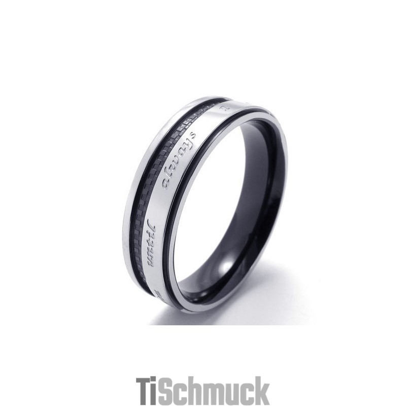Geschicktes Design Zarte Farben Hochwertiger Titanring