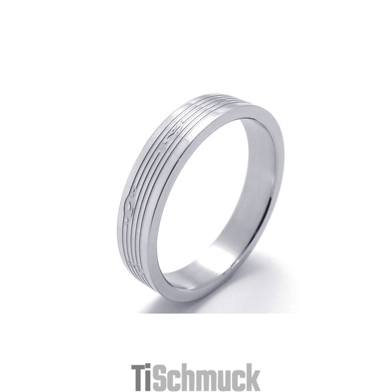 Geschicktes Design Farbbrillanz Weltweit Bekannter Titanring