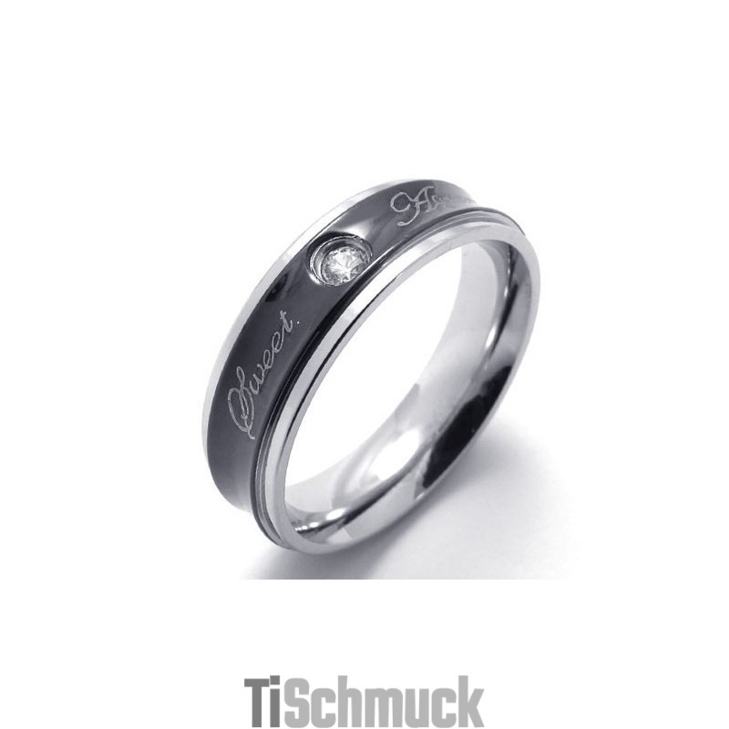 Üppiges Design Zarte Farben Stabile Qualität Titanring