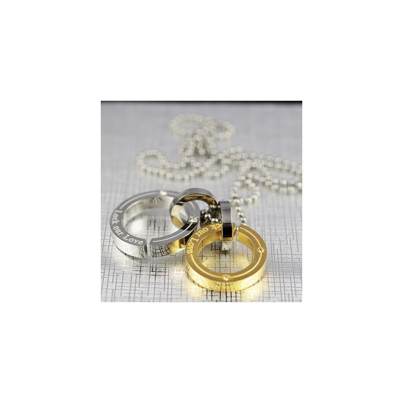 Schloss Unsere Liebe Sweetheart Lovers Kreis Titan Anhänger