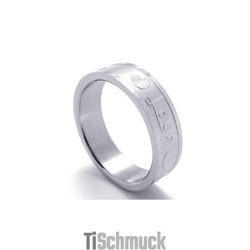 Modische Muster Farbbrillanz Der König Der Qualität Titan Ring