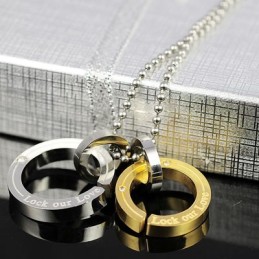 Schloss Unsere Liebe Sweetheart Lovers Kreis Titan Anhänger