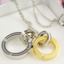 Schloss Unsere Liebe Sweetheart Lovers Kreis Titan Anhänger