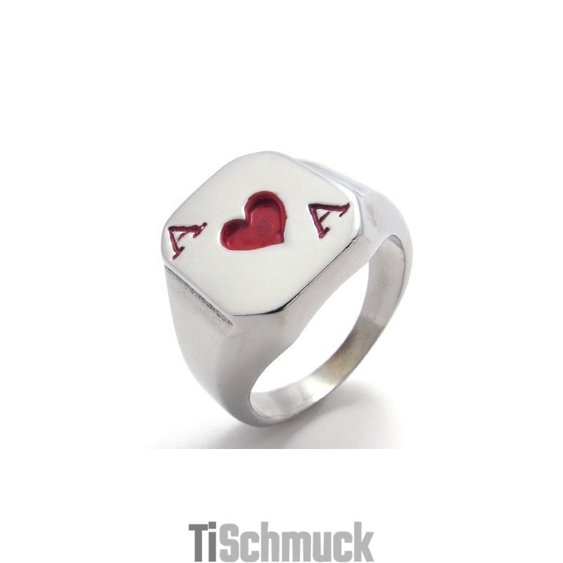 Modische Muster Farbbrillanz Der König Der Qualität Titan Ring