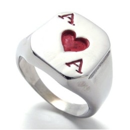 Modische Muster Farbbrillanz Der König Der Qualität Titan Ring