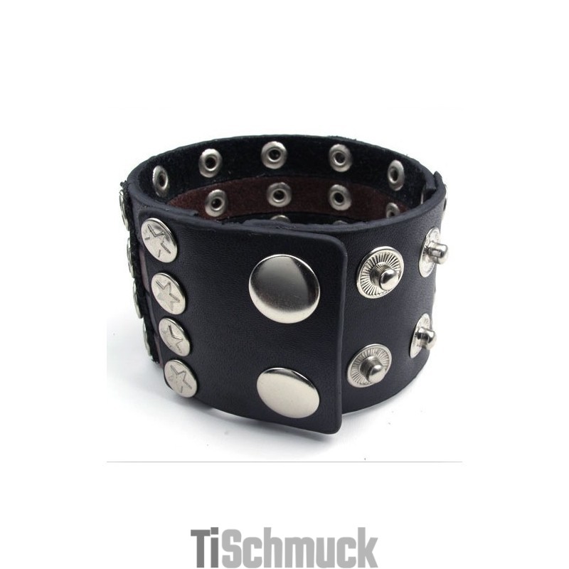 Fein Verarbeitete Zarte Farben Zuverlässige Qualität Titan Leder Armreif