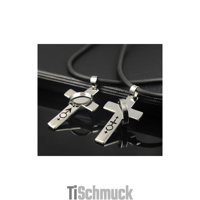 Männliche Und Weibliche Symbole Sweetheart Lovers Halskette Anhänger