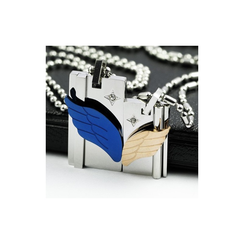 Auf Flügeln Der Engel Sweetheart Lovers Titan Halskette Anhänger