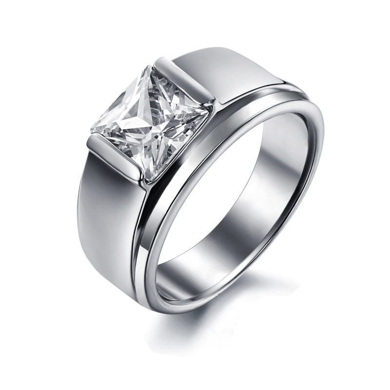 Um Im In- Und Ausland Ein Hohes Ansehen Zu Genießen Weiblicher Titanring Mit Strass