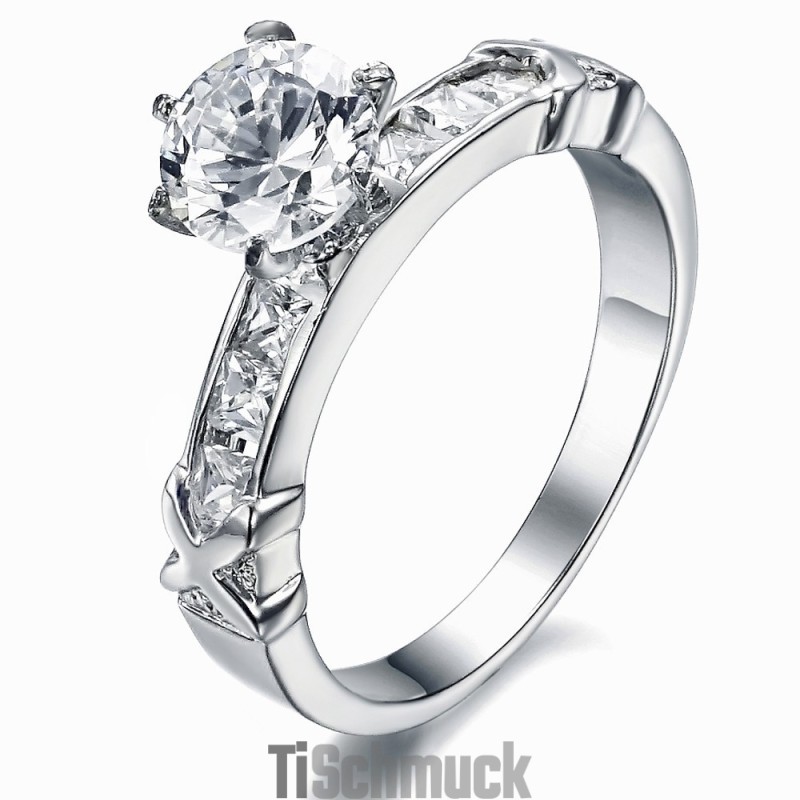 Qualität Und Quantität Gesichert Weiblicher Titanring Mit Strass Qualität Und Quantität Gesichert Weiblicher Titanring Mit Strass