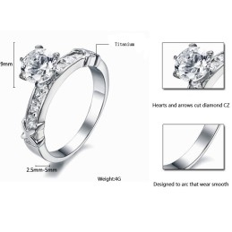 Qualität Und Quantität Gesichert Weiblicher Titanring Mit Strass