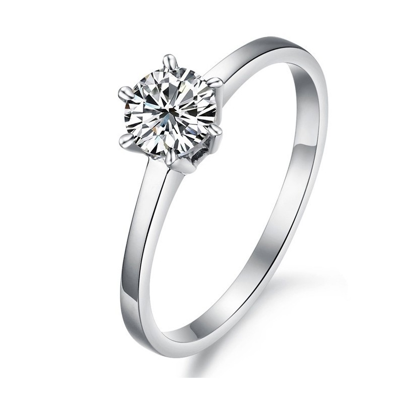 Komplett In Spezifikationen Weiblicher Titanring Mit Strass