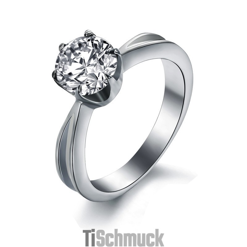 Die Königin Der Qualität Damen Titanring Mit Strass Die Königin Der Qualität Damen Titanring Mit Strass