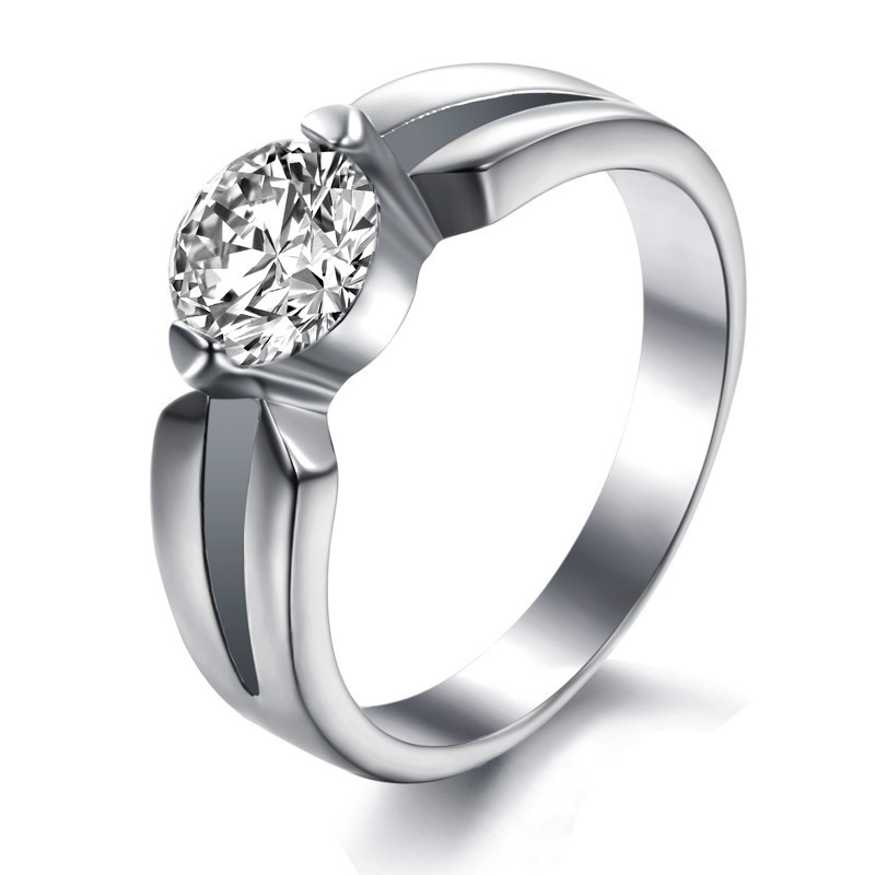 Zuverlässiger Ruf Weiblicher Titanring Mit Strass