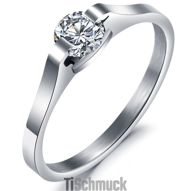 Stabiler Qualitäts-Titanring Mit Strass