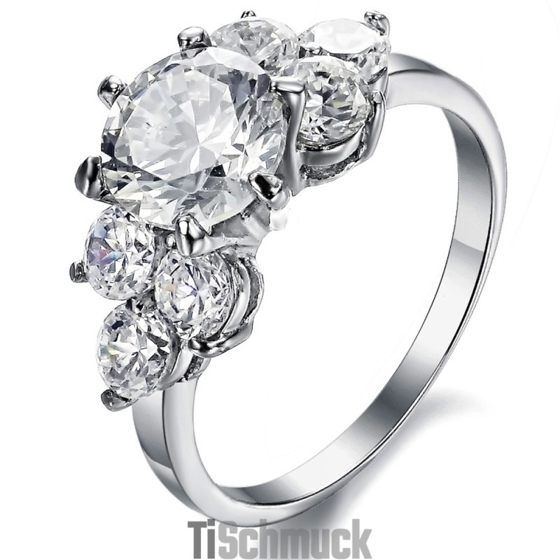 Hochwertiger Titanring Mit Strass Hochwertiger Titanring Mit Strass
