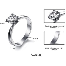 Zuverlässiger Leistungsring Aus Titan Für Damen Mit Strass