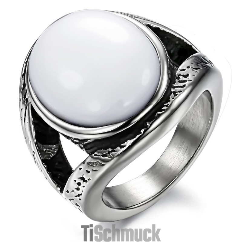 Verkauft Sich Weltweit Gut: Übertriebener Onyx-Titanring Verkauft Sich Weltweit Gut: Übertriebener Onyx-Titanring