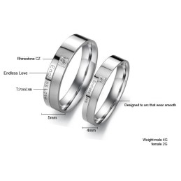 Qualität Und Quantität Garantiert Endless Love Titanring Für Liebhaber