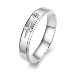 Stabiler Qualitätskreuz-Titanring Für Liebhaber