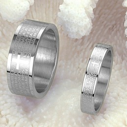 Titanring Mit Englischer Bibel Von Ausgezeichneter Qualität Für Liebhaber