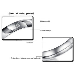 Hochwertiger Schwarzer Titanring Für Verliebte Mit Diamant