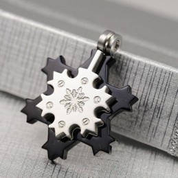Mode Geschenk Schneeflocke Herren Titan Halskette Anhänger