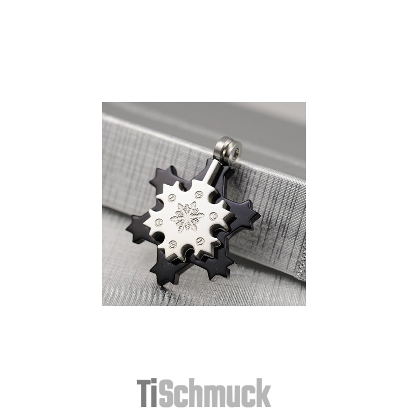 Mode Geschenk Schneeflocke Herren Titan Halskette Anhänger Mode Geschenk Schneeflocke Herren Titan Halskette Anhänger