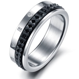 Hervorragende Qualität Endless Love Titanring Für Liebhaber Mit Strass