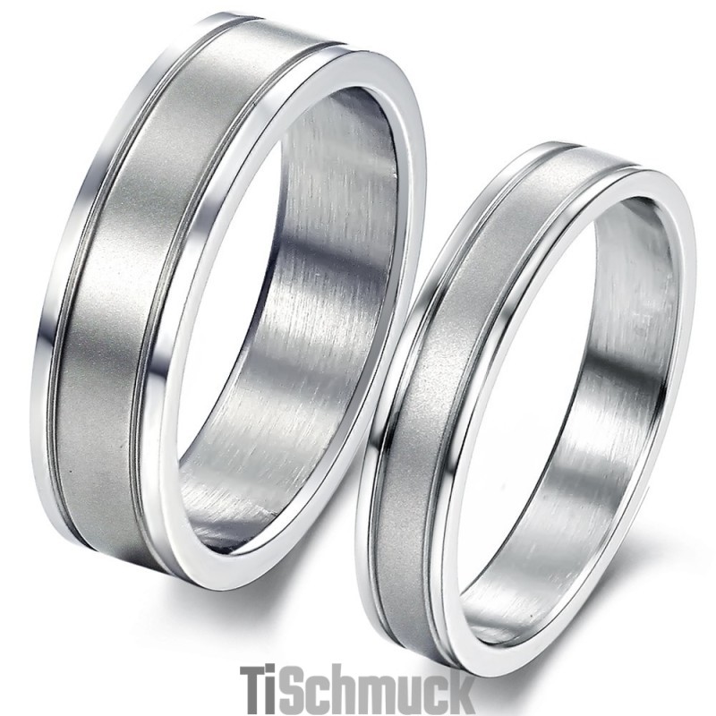 Stabiler, Hochwertiger, Schlichter Titanring Für Verliebte