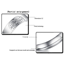 Hochwertiger Sweetheart Titanring Für Verliebte Mit Strass