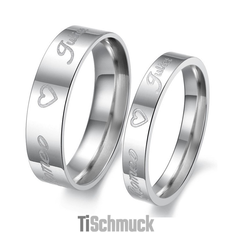 Zuverlässiger Performance Sweetheart Titanring Für Verliebte