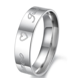 Zuverlässiger Performance Sweetheart Titanring Für Verliebte