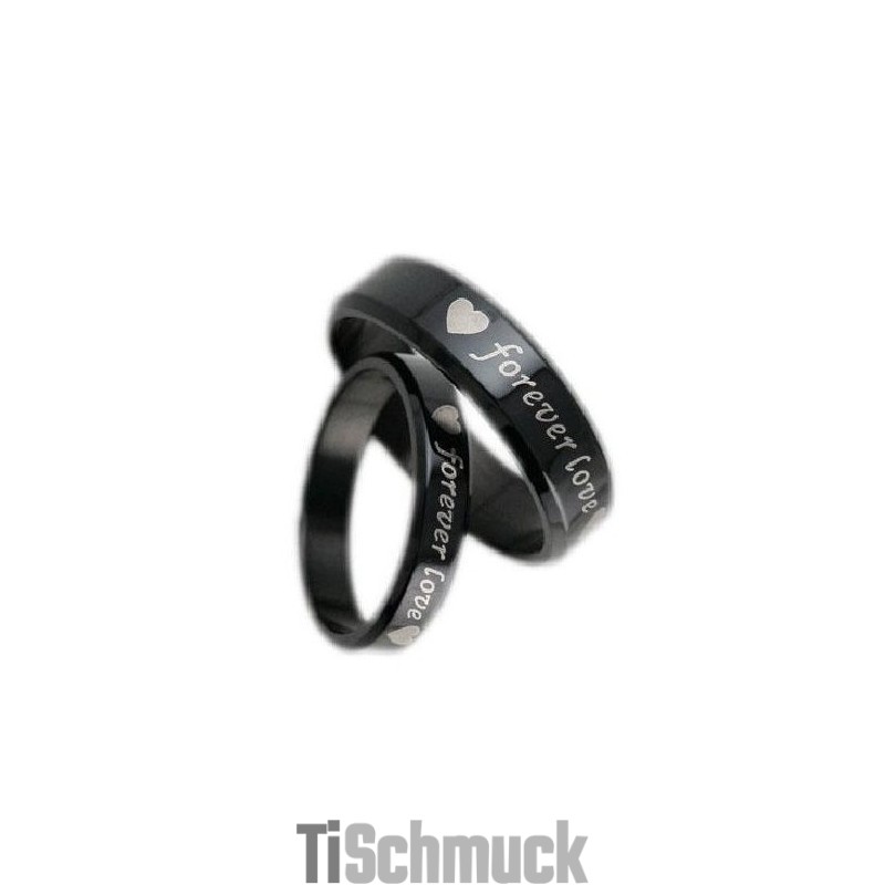 Stabiler Qualitätsring Aus Schwarzem Titan Für Liebhaber