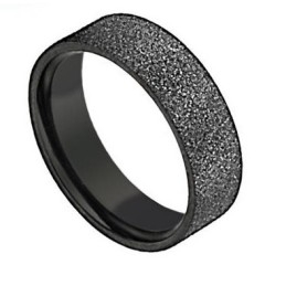 Hochwertiger Schwarzer Titanring Für Verliebte