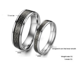 Einfach Zu Verwendender Schwarzer Titanring Für Liebhaber