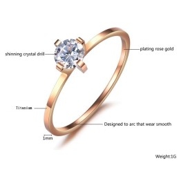 Zuverlässiger Qualitäts-Titanring Für Verliebte Mit Strass