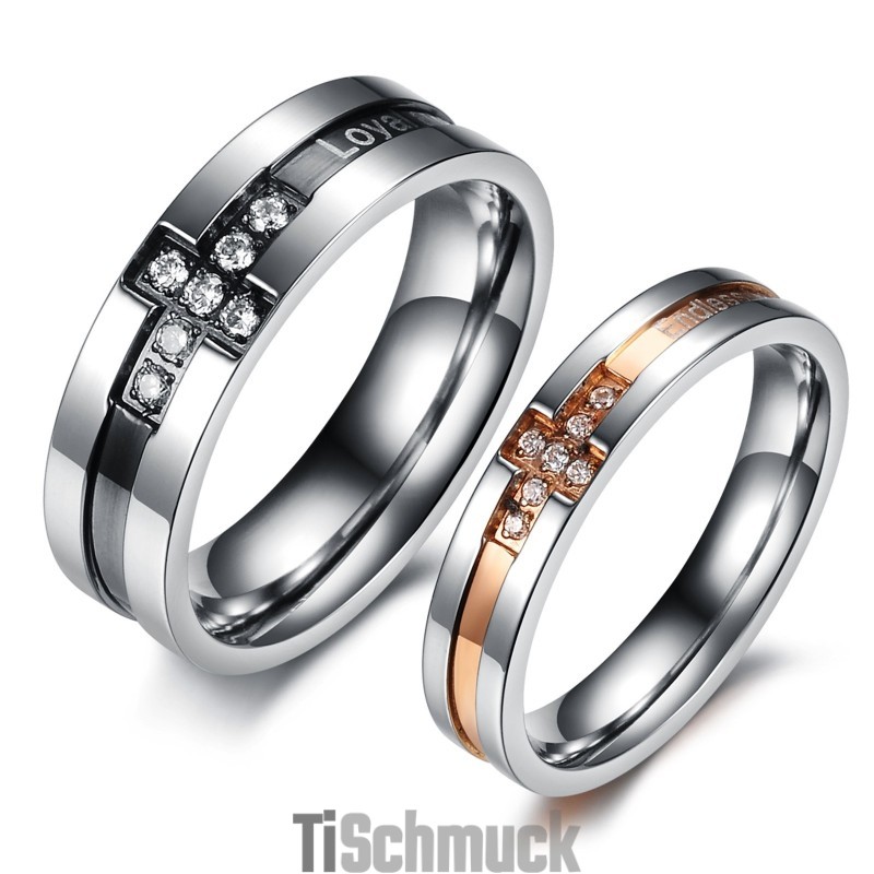 Der König Der Menge Kreuz Titan Ring Für Liebhaber Mit Strass Der König Der Menge Kreuz Titan Ring Für Liebhaber Mit Strass