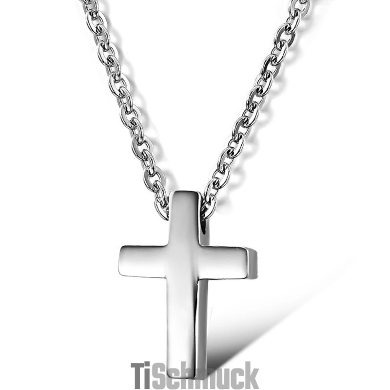 Qualität Und Quantität Gesicherte Weibliche Kreuz Titan Halskette