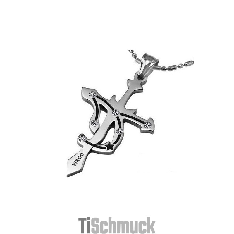 Hochwertige Jungfrau-Titan-Halskette