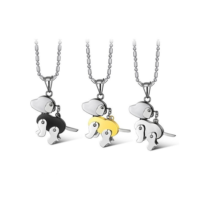 Hochwertige Titan-Halskette In Hundeform