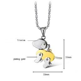 Hochwertige Titan-Halskette In Hundeform